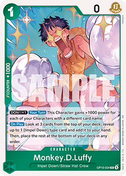 (034) One Piece TCG OP16: The Time of Battle Single: Monkey.D.Luffy (OP16-034) (V.1)  Rare