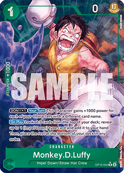 (034) One Piece TCG OP16: The Time of Battle Single: Monkey.D.Luffy (OP16-034) (V.2)  Alternate Art