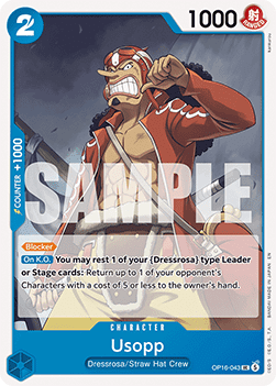 (043) One Piece TCG OP16: The Time of Battle Single: Usopp (OP16-043)  Uncommon