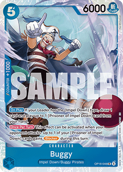 (048) One Piece TCG OP16: The Time of Battle Single: Buggy (OP16-048) (V.1)  Super Rare
