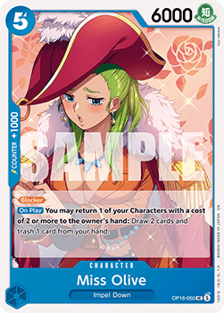 (050) One Piece TCG OP16: The Time of Battle Single: Miss Olive (OP16-050)  Uncommon