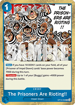 (058) One Piece TCG OP16: The Time of Battle Single: The Prisoners Are Rioting!! (OP16-058)  Rare