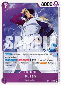 (063) One Piece TCG OP16: The Time of Battle Single: Kuzan (OP16-063) (V.1)  Rare
