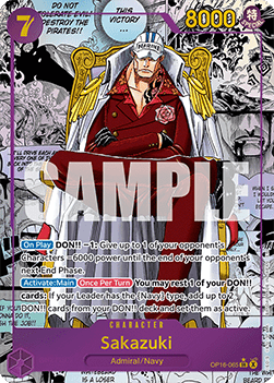 (065) One Piece TCG OP16: The Time of Battle Single: Sakazuki (OP16-065) (V.3)  Manga Rare