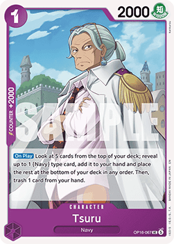 (067) One Piece TCG OP16: The Time of Battle Single: Tsuru (OP16-067)  Uncommon