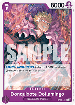 (069) One Piece TCG OP16: The Time of Battle Single: Donquixote Doflamingo (OP16-069)  Common