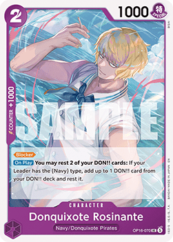 (070) One Piece TCG OP16: The Time of Battle Single: Donquixote Rosinante (OP16-070)  Uncommon