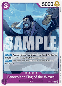 (071) One Piece TCG OP16: The Time of Battle Single: Benevolent King of the Waves (OP16-071)  Common