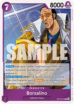 (073) One Piece TCG OP16: The Time of Battle Single: Borsalino (OP16-073) (V.1)  Rare