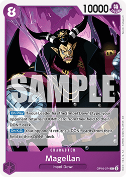 (074) One Piece TCG OP16: The Time of Battle Single: Magellan (OP16-074)  Common