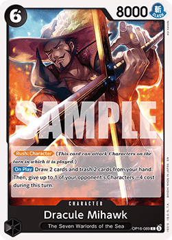 (089) One Piece TCG OP16: The Time of Battle Single: Dracule Mihawk (OP16-089)  Common