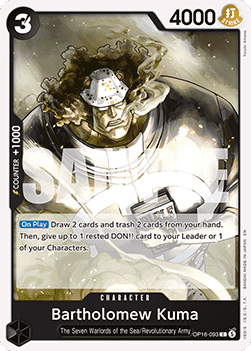 (093) One Piece TCG OP16: The Time of Battle Single: Bartholomew Kuma (OP16-093)  Common