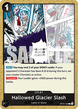 (100) One Piece TCG OP16: The Time of Battle Single: Hallowed Glacier Slash (OP16-100)  Common
