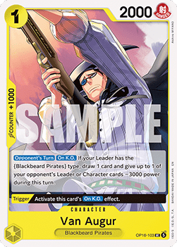 (103) One Piece TCG OP16: The Time of Battle Single: Van Augur (OP16-103)  Uncommon