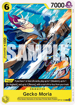 (105) One Piece TCG OP16: The Time of Battle Single: Gecko Moria (OP16-105)  Common