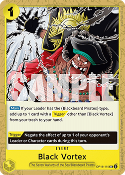 (115) One Piece TCG OP16: The Time of Battle Single: Black Vortex (OP16-115)  Uncommon