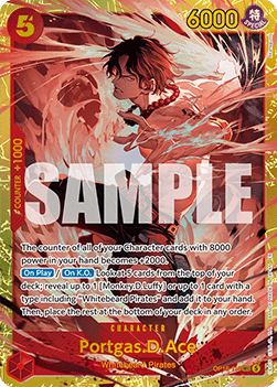 (118) One Piece TCG OP16: The Time of Battle Single: Portgas.D.Ace (OP16-118) (V.1)  Secret Rare