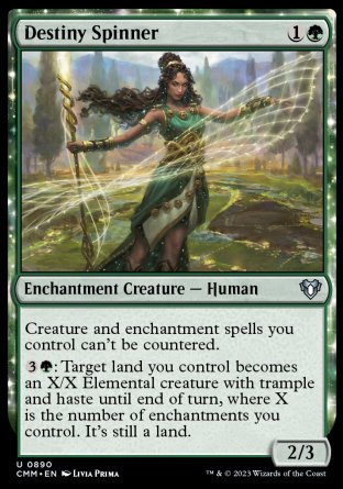 (890) Magic The Gathering Commander Masters: Extras Single: Destiny Spinner  Uncommon