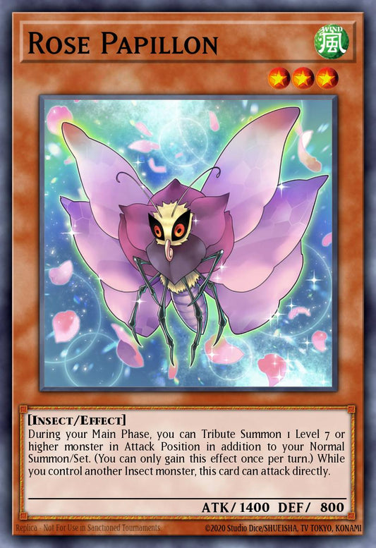 (250) YuGiOh TCG MP24: 25th Anniversary Tin: Dueling Mirrors Single: Rose Papillon  Ultra Rare