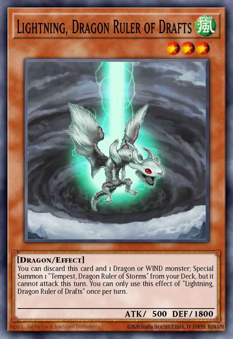 (124) YuGiOh TCG BLMM: Battles of Legend: Monster Mayhem Single: Lightning, Dragon Ruler of Drafts  Secret Rare