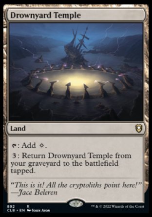 (892) Magic The Gathering Commander Legends: Battle for Baldur's Gate: Extras Single: Drownyard Temple Holo Rare