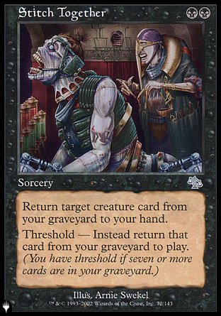 (072) Magic The Gathering The List Single: Stitch Together  Uncommon