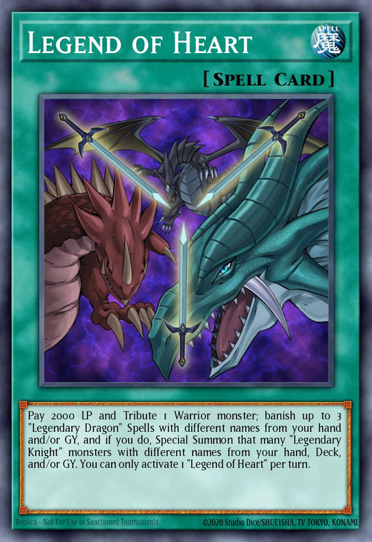 (008) YuGiOh TCG DLCS: Dragons of Legend: The Complete Series Single: Legend of Heart  Common