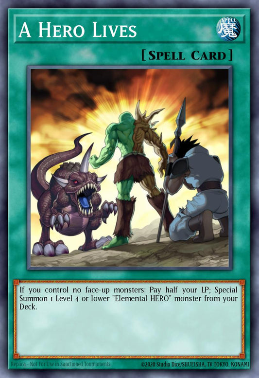 (087) YuGiOh TCG RA04: Quarter Century Stampede Single: A Hero Lives (V.7 - Ultimate Rare)  Ultimate Rare