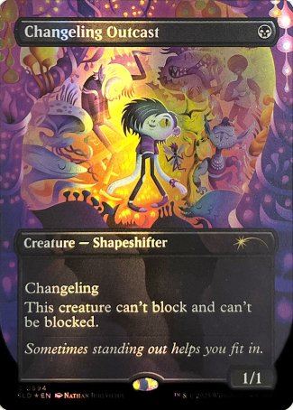 (894) Magic The Gathering Secret Lair Drop Series Single: Changeling Outcast Holo Rare