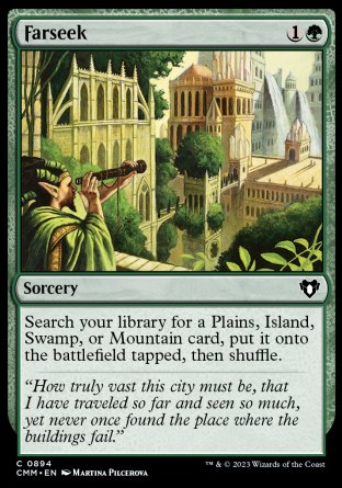 (894) Magic The Gathering Commander Masters: Extras Single: Farseek  Common