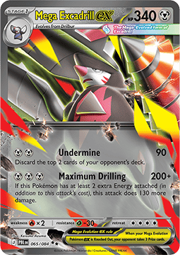 (065/084) Pokemon TCG Pitch Black Single: Mega Excadrill ex   Double Rare