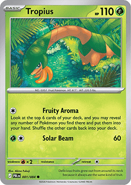 (001/084) Pokemon TCG Pitch Black Single: Tropius   Common
