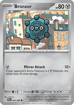 (063/084) Pokemon TCG Pitch Black Single: Bronzor   Common