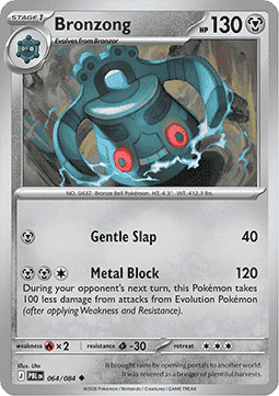(064/084) Pokemon TCG Pitch Black Single: Bronzong  Reverse Holo Uncommon