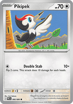 (066/084) Pokemon TCG Pitch Black Single: Pikipek  Reverse Holo Common