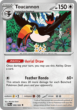 (068/084) Pokemon TCG Pitch Black Single: Toucannon  Reverse Holo Uncommon
