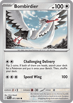 (071/084) Pokemon TCG Pitch Black Single: Bombirdier   Common