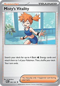 (080/084) Pokemon TCG Pitch Black Single: Misty's Vitality  Uncommon