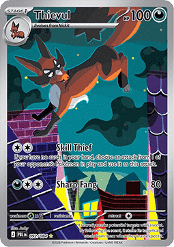 (092/084) Pokemon TCG Pitch Black Single: Thievul   Illustration Rare