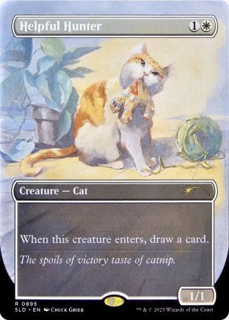 (895) Magic The Gathering Secret Lair Drop Series Single: Helpful Hunter Holo Rare