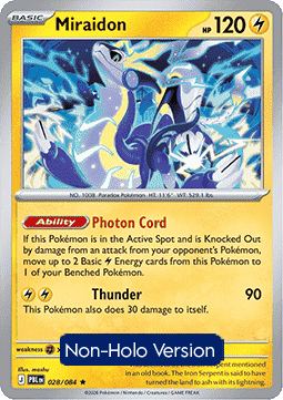 (028/084) Pokemon TCG Pitch Black: Additionals Single: Miraidon   Rare