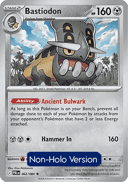 (062/084) Pokemon TCG Pitch Black: Additionals Single: Bastiodon   Rare