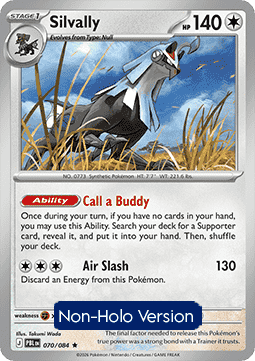 (070/084) Pokemon TCG Pitch Black: Additionals Single: Silvally   Rare