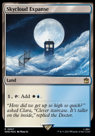(897) Magic The Gathering Universes Beyond: Doctor Who: Extras Single: Skycloud Expanse (V.2) Holo Rare