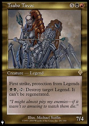 (281) Magic The Gathering The List Single: Tsabo Tavoc  Rare