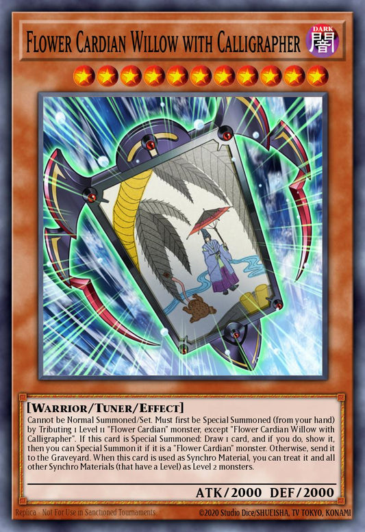 (133) YuGiOh TCG DLCS: Dragons of Legend: The Complete Series Single: Flower Cardian Willow with Calligrapher  Common