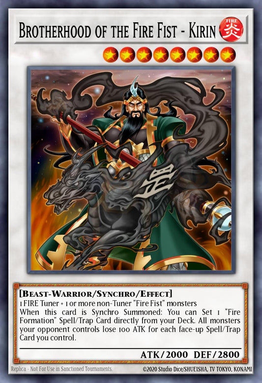 (094) YuGiOh TCG MP14: 2014 Mega-Tins Mega-Pack Single: Brotherhood of the Fire Fist - Kirin  Rare