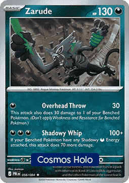 (056/084) Pokemon TCG Pitch Black: Additionals Single: Zarude   Rare
