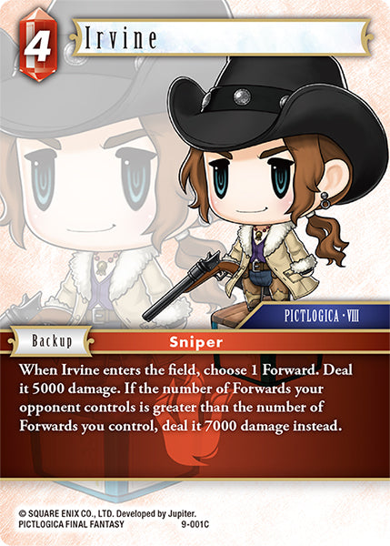 (001) Final Fantasy TCG Opus IX: Lords & Chaos Single: Irvine (9-001) Holo Common
