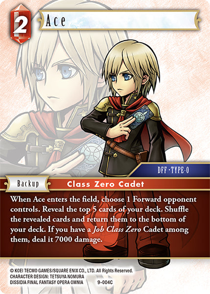 (004) Final Fantasy TCG Opus IX: Lords & Chaos Single: Ace (9-004)  Common